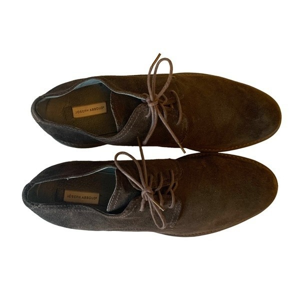 JOSEPH ABBOUD DARK BROWN SUEDE MENS SHOES SIZE 12D GENTLY USED main image 5